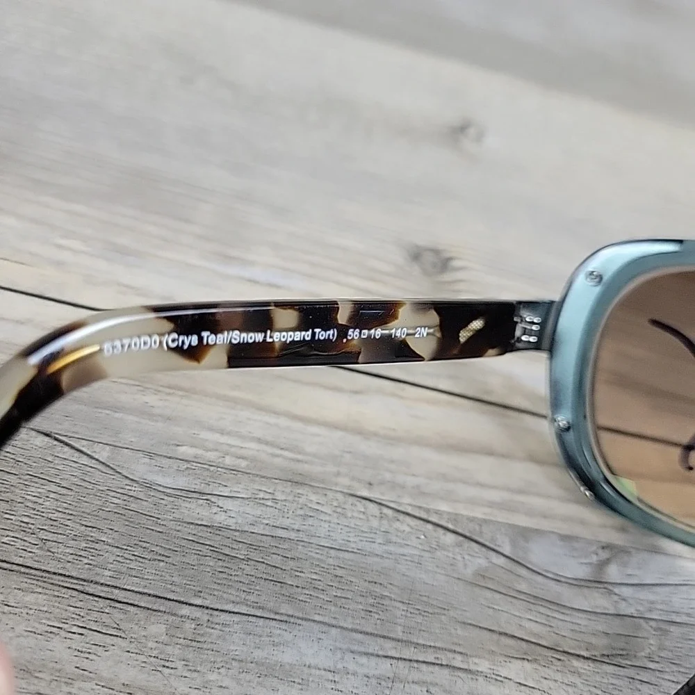 COACH HC 8172 5370D0 CRYSTAL TEAL SNOW LEOPARD TORT‎ 56-16-140 FRAMES ONLY